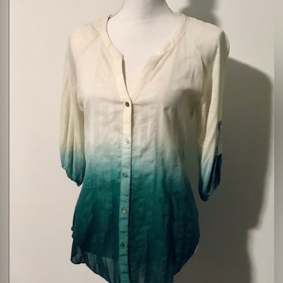 Turquoise Ombré Shirt by TINY - Picture 2 of 11